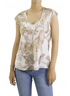 Blusa fantasia con scollo a V